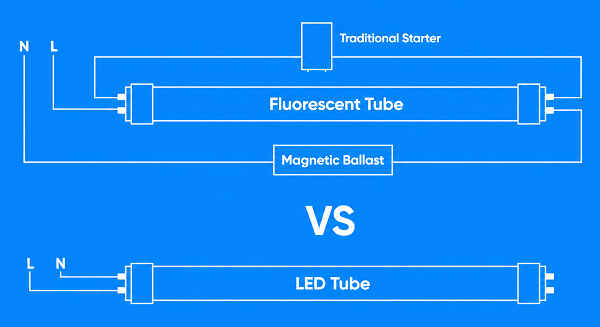 Fluorescent Tube vs LED Tube Fluorescent Tube vs LED Tube